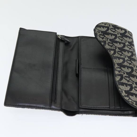 Christian Dior Trotter Canvas Wallet Black Auth hk1508 - Picture 10 of 16